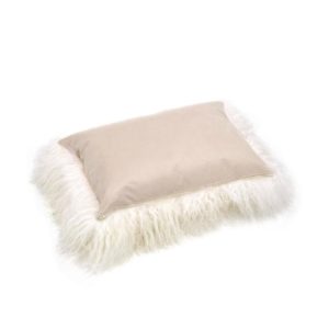 tibetan wool cushion white - ecowool
