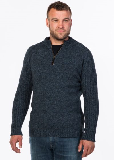 possum merino mount sweater blue jeans - ecowool
