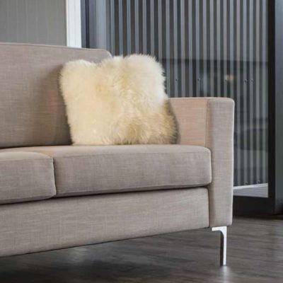 sheepskin cushion ivory - ecowool