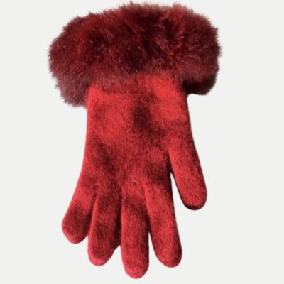 Possum Merino Fur Trim Gloves - Ecowool