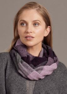 possum merino ombre snood plum lilac pewter - ecowool