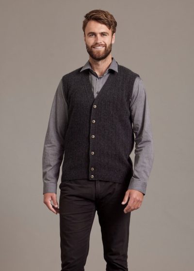Possum Merino Men's Rib Crew Sweater - Ecowool