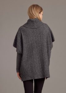 Possum Merino Lace Detail Poncho - Ecowool