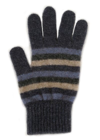 Possum Merino Stripe Glove - Ecowool