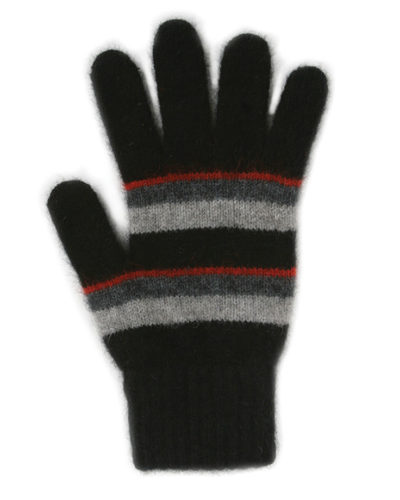 Possum Merino Stripe Glove Set-Ecowool