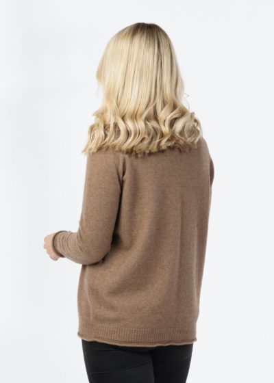 possum merino funnel neck sweater mink ecowool