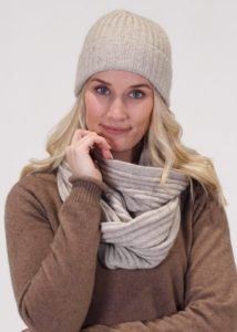 possum merino rib beanie natural ecowool