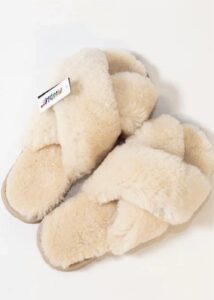 cross over sheepskin scuff ecowool