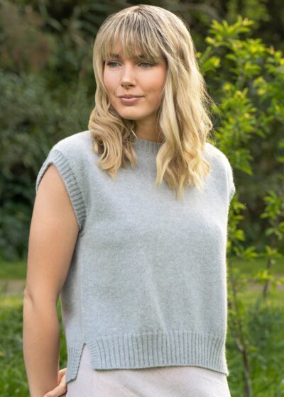 alpaca vest dove ecowool
