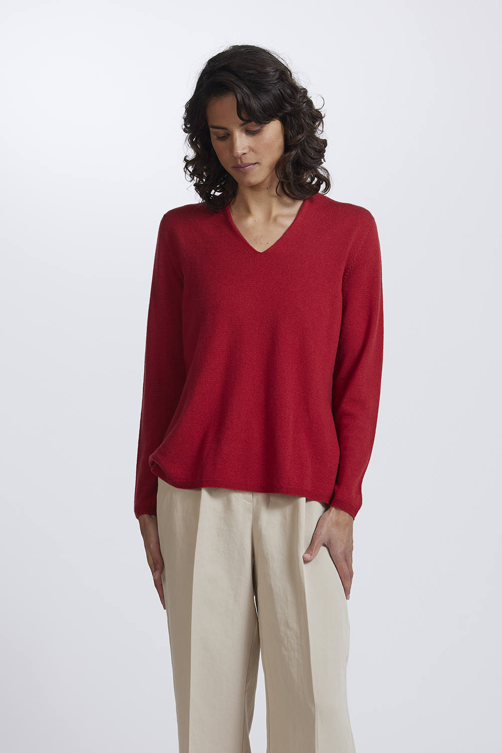 Super Soft Merino Classic High V - Womens Knitwear | Ecowool