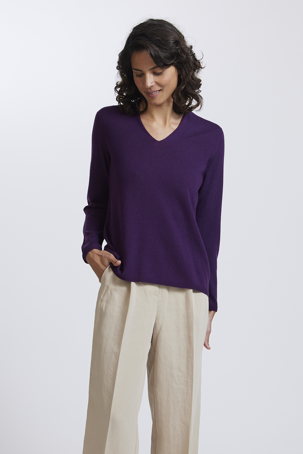 Super Soft Merino Classic High V - Womens Knitwear | Ecowool