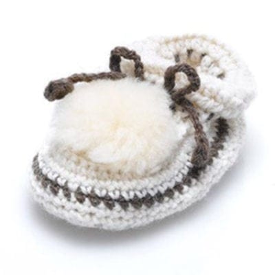 Baby crocheted booties - Ecowool