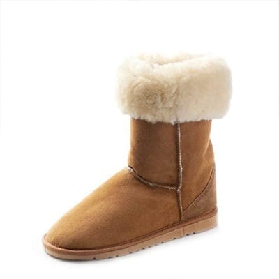 Ecowool sheepskin boot tall chestnut