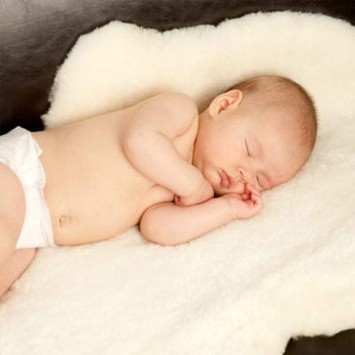 Ecowool Infant Rug - Short Pile, Soft Ivory Baby Rug