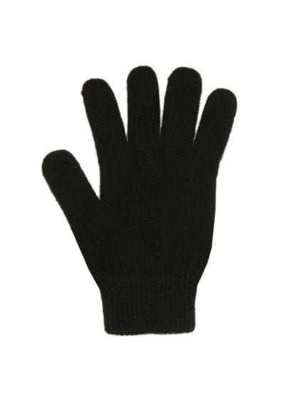 Ecowool merino Plain Glove - Black