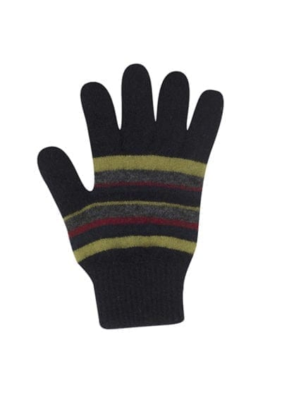 Possum & Merino Stripe Gloves From Ecow